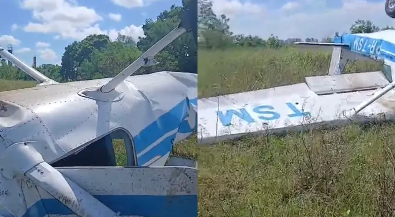 Avião monomotor cai perto do Aeroclube e deixa duas mortes em Manaus