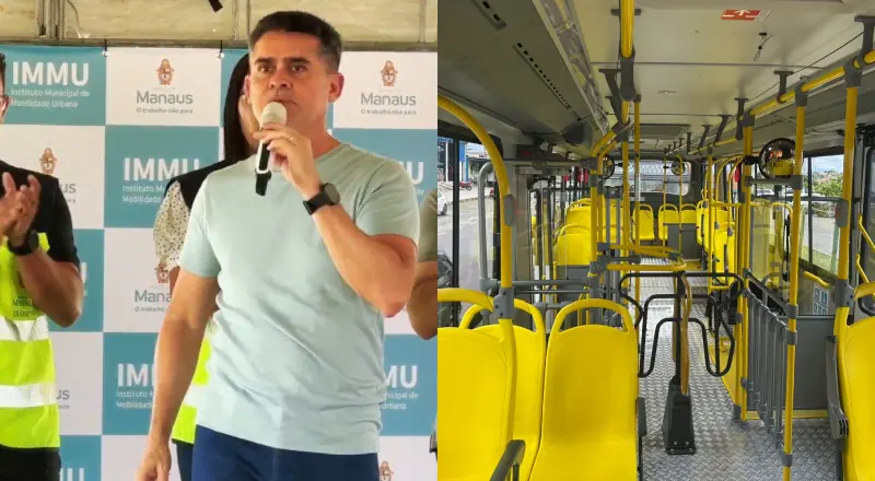 Prefeito David Almeida entrega 10 novos ônibus e melhora transporte em Manaus