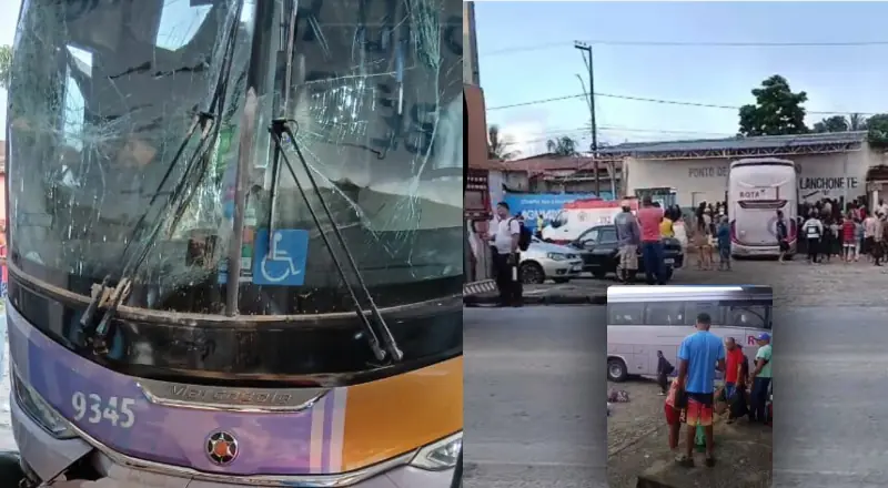 Ônibus invade rodoviária, causa mortes e motorista foge do local