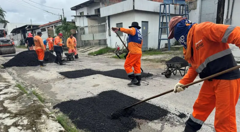 Prefeitura de Manaus leva novo asfalto ao bairro Mauazinho para melhor mobilidade
