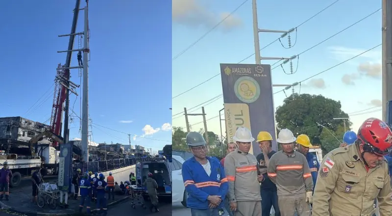 Trabalhador que sofreu queda de 10 metros é resgatado em Manaus