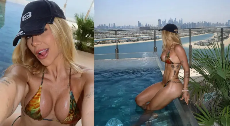 Que paisagem bonita: Virginia encanta em Dubai e Vini Jr. sente saudades