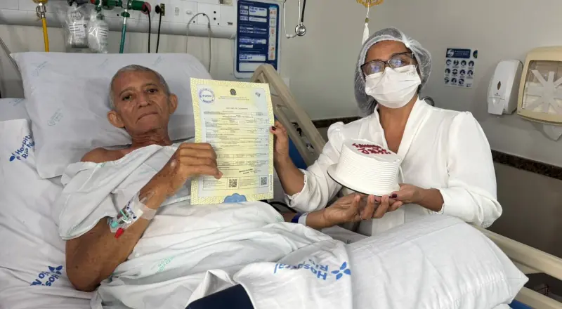 Paciente com câncer realiza lindo casamento no Hospital Rio Negro