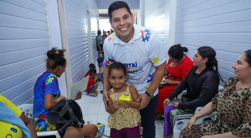 Deputado Mário César Filho leva Ação Laudo Azul a Jutaí para crianças