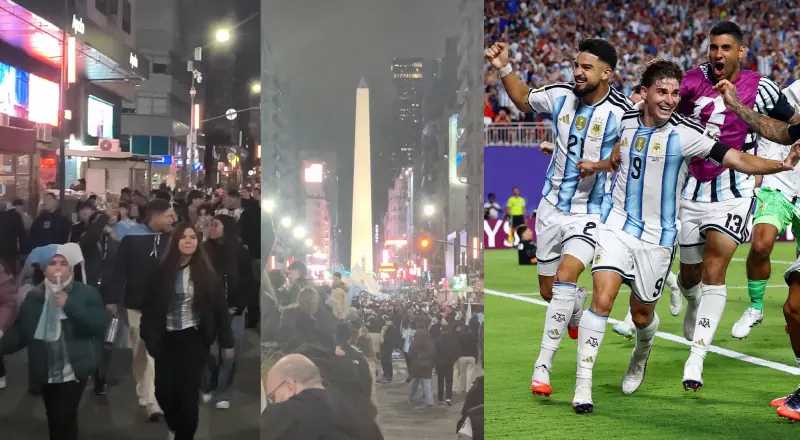 Argentina semifinalista da Copa do Mundo: celebração em Buenos Aires