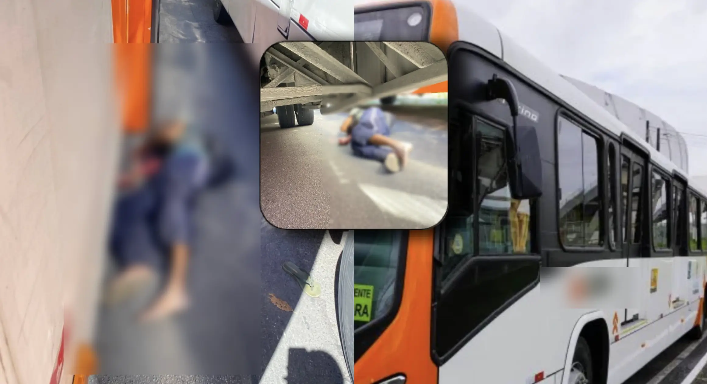 ESMAGADO: Ônibus atropela homem em terminal no Ouro Verde
