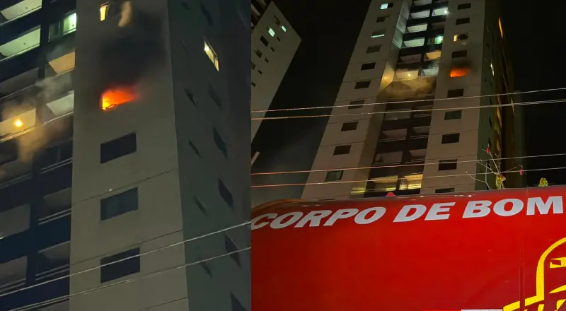 Incêndio atinge apartamento no condomínio de Ilhas Gregas, em Ponta Negra