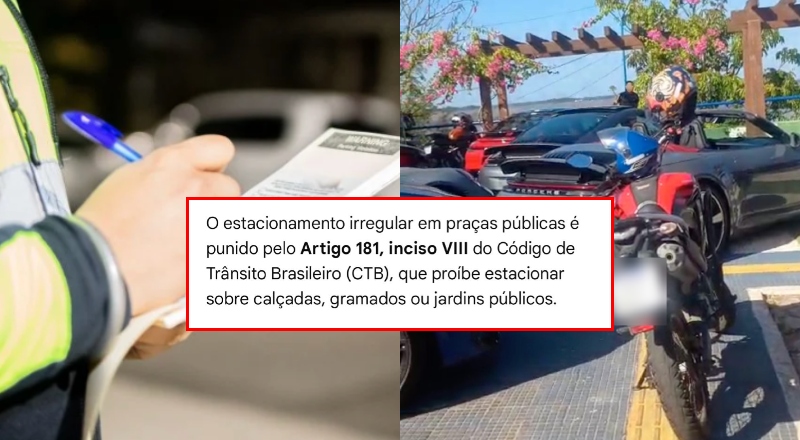 E tome multa! Atenda as regras de estacionamento e evite.