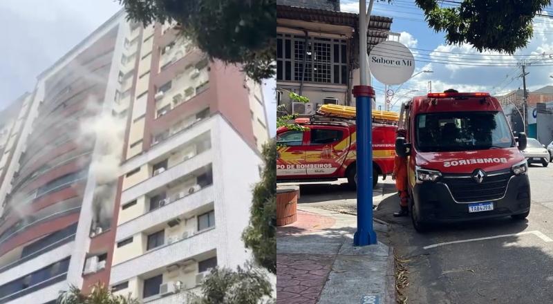 Incêndio em apartamento mobiliza Bombeiros e assusta moradores