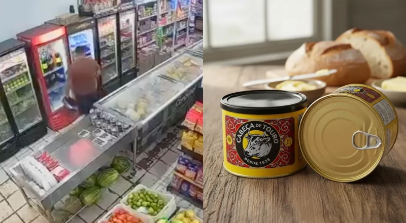 ’Haja pão’: homem furta dois potes em mercadinho; assista vídeo