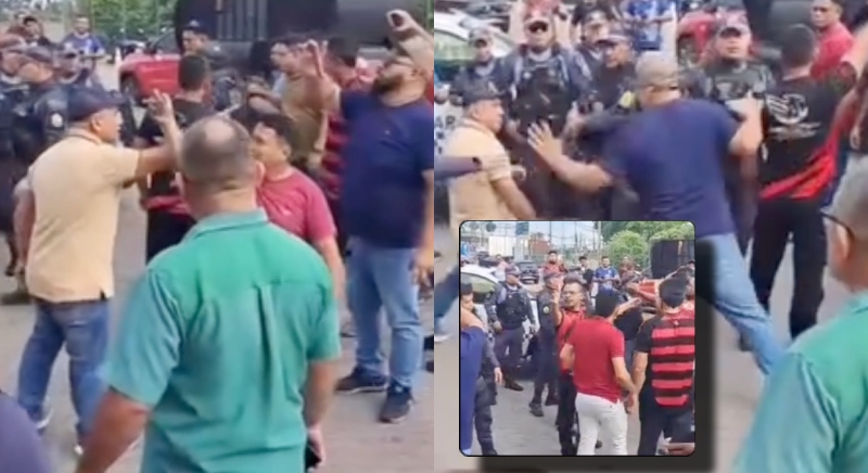 Veja o momento em que protesto na Coca-Cola gera confusão.