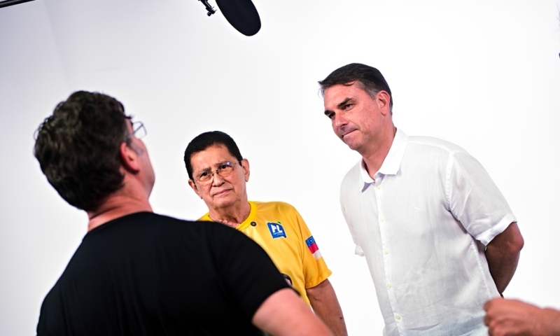 PL no Amazonas: Alfredo Nascimento grava com Flávio Bolsonaro e reforça unidade do partido