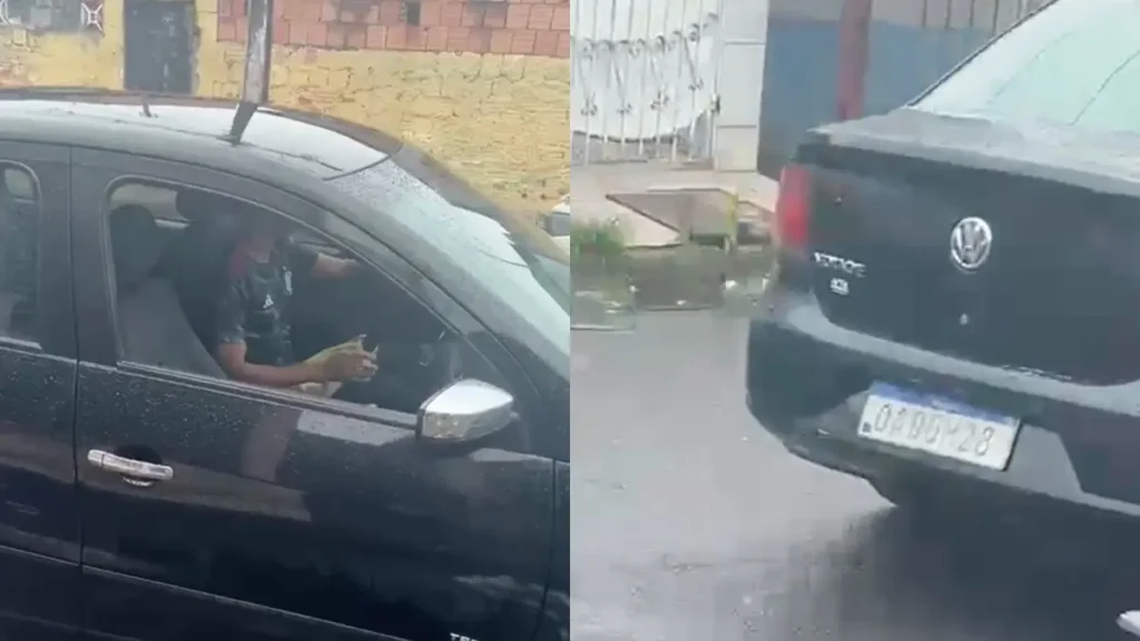 Taradão é flagrado em ato ousado dentro de carro em Manaus