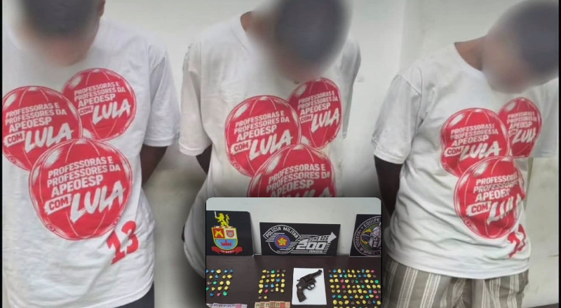 Bandidos são presos com 160 pacotes de cocaína em ação policial